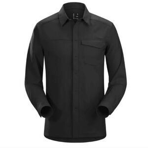 Arc'teryx Skyline Long Sleeve Shirt Mens XL Black Technical Travel Button Up EUC